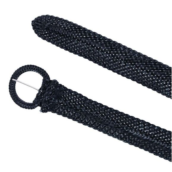 CTM Women's Braided Wide Belt with Matching Buckle - Picture 2 of 4